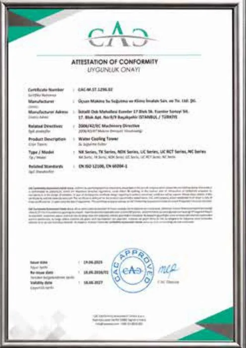 Üçsan certificate